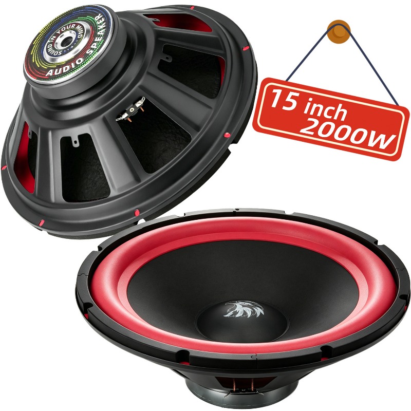 Audio Home Cinema - 1 ชิ้น 15 นิ้วซับวูฟเฟอร์รถยนต์ 2000W สเตอริโอ